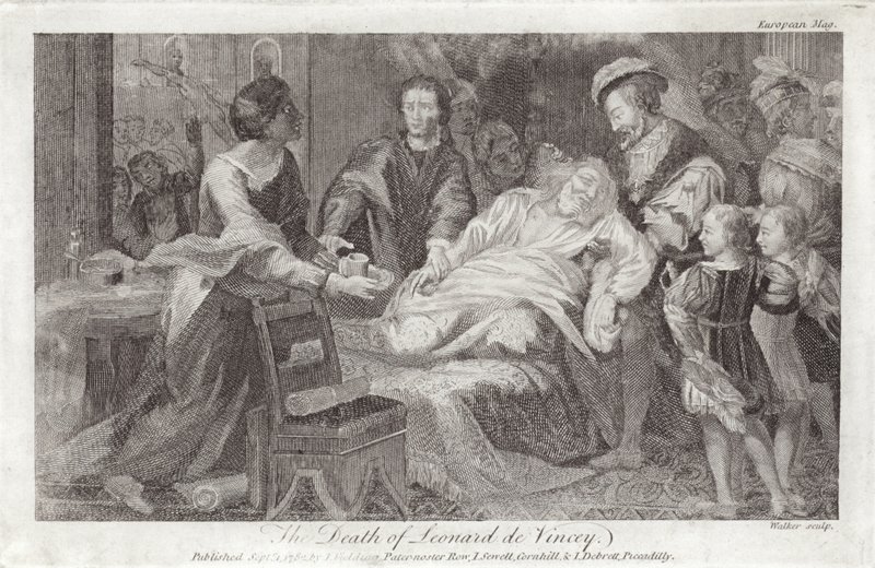 Leonardo da Vincis død av English School