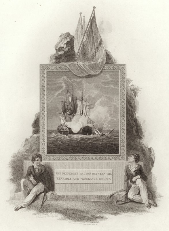 Den desperate handlingen mellom de forferdelige og hevnen, desember 1757 av English School