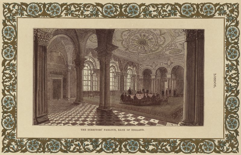 The Directors Parlour i Bank of England (fargegravering) av English School