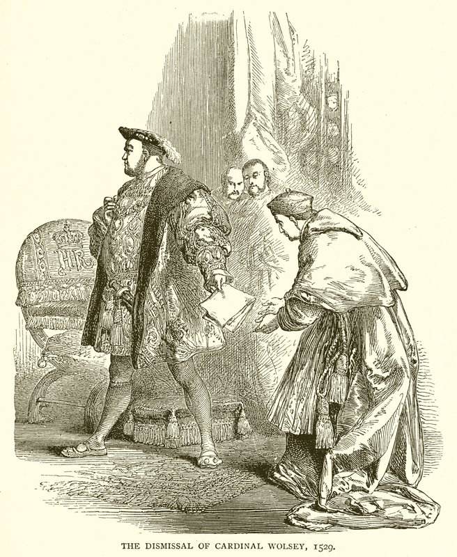 Avskjedigelsen av kardinal Wolsey, 1529 av English School