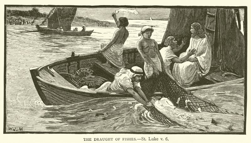 The Draft of Fishes, St Luke, v, 6 av English School