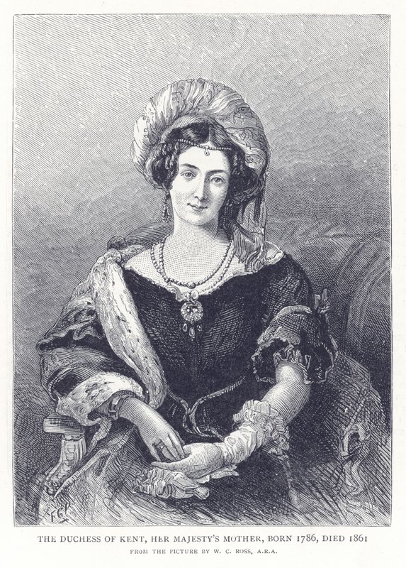 Hertuginnen av Kent, Hennes Majestets Mor, født 1786, død 1861 av English School