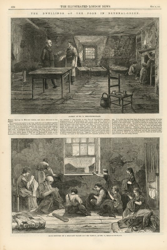 De fattiges boliger i Bethnal Green av English School