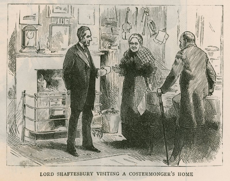 Jarlen av Shaftesbury; Lord Shaftesbury besøker et hus for kosterhandlere av English School