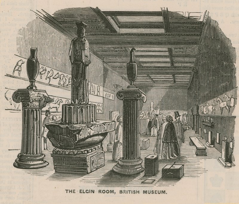 Elgin-rommet på British Museum av English School