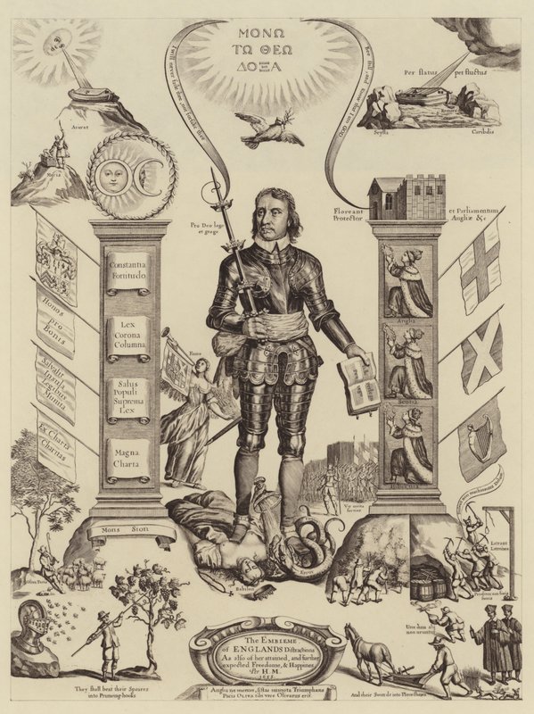 Emblemet til Englands distraksjoner (litho) av English School