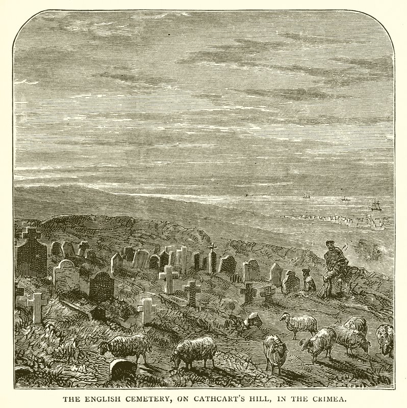 Den engelske kirkegården, på Cathcarts Hill, på Krim av English School