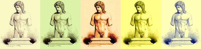 The Eros of the Vatican, statue i Vatikanet, illustrasjon fra History of Rome av Victor Duruy, utgitt 1884 (digitalt forbedret bilde) av English School