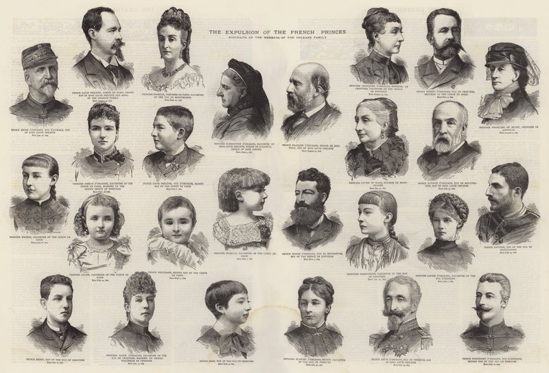 Utvisningen av de franske prinsene (gravering) av English School