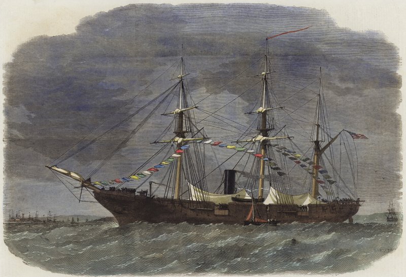 Den føderale krigsslupen Tuscarora i Southampton Water av English School