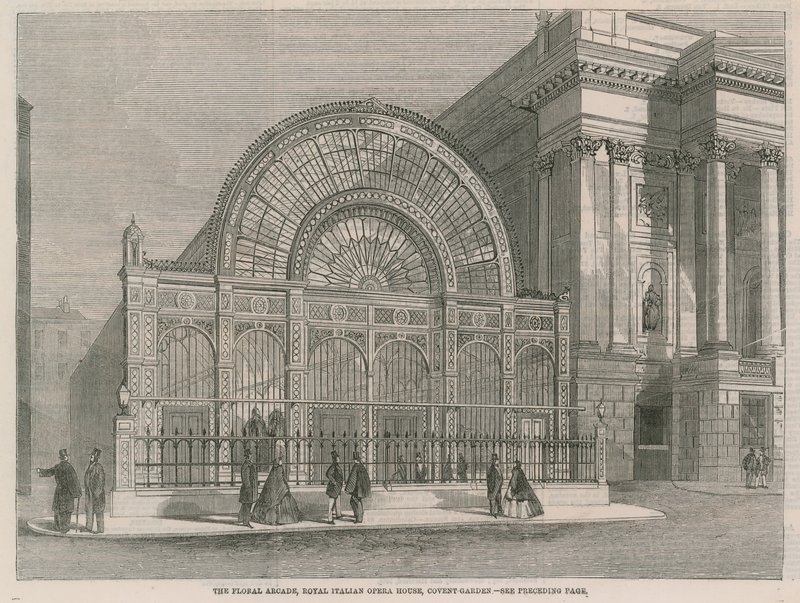 The Floral Arcade, Royal Italian Opera House, Covent Garden av English School