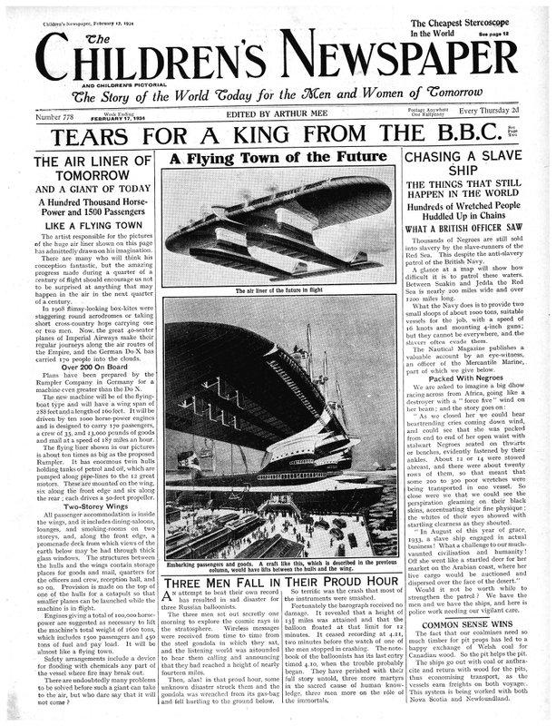 The Flying Town of the Future, forsiden av 