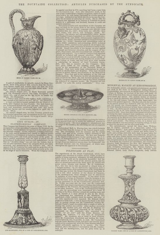 The Fountaine Collection, artikler kjøpt av syndikatet (gravering) av English School