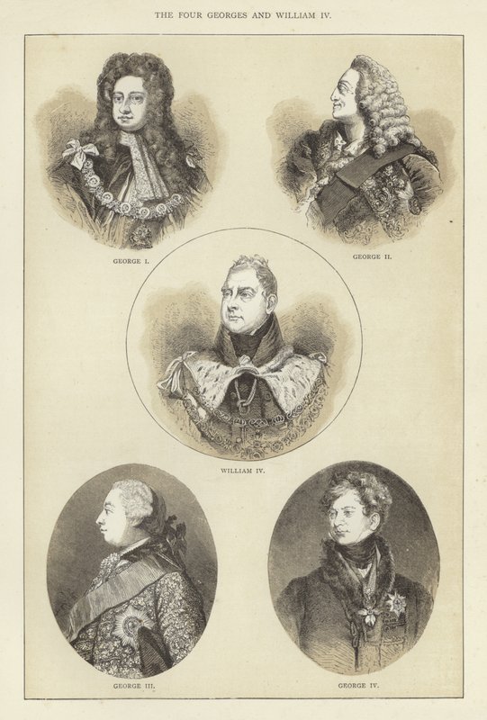De fire Georges og William IV av English School