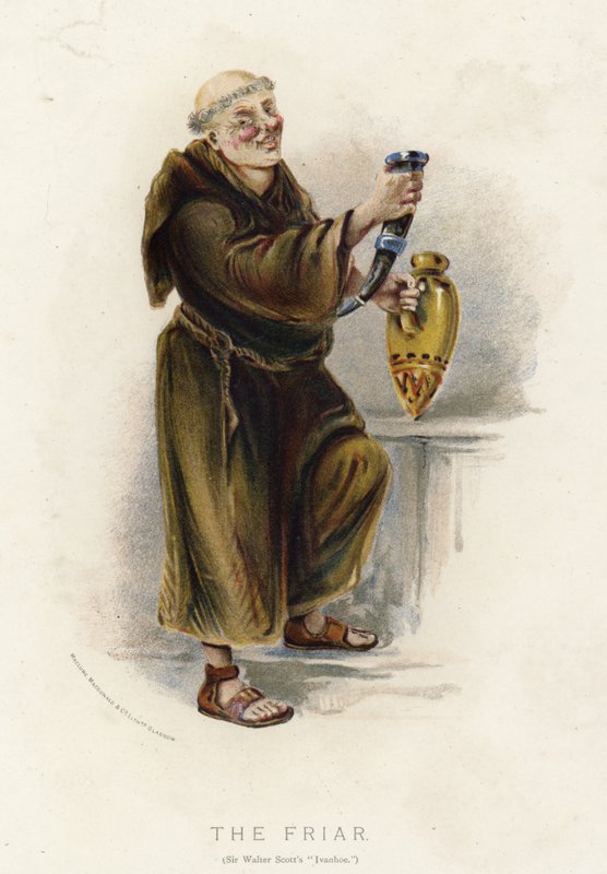 The Friar, fra Walter Scotts Ivanhoe av English School