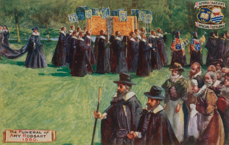 Begravelsen til Amy Robsart, 1560 av English School