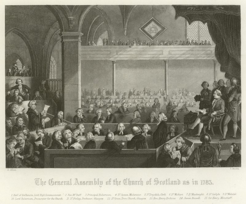 Generalforsamlingen til Church of Scotland, 1783 av English School