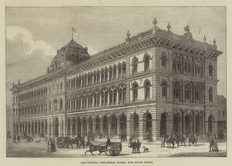 The General Post-Office, Sydney, New South Wales (gravering) av English School