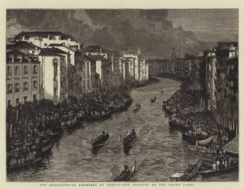 Den geografiske kongressen i Venezia, Regattaen på Canal Grande (gravering) av English School