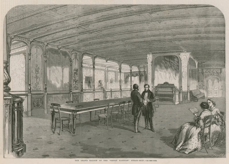 The Grand Saloon av Great Eastern dampskipet av English School