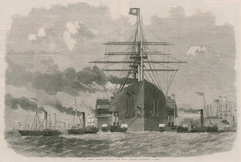 The Great Eastern runder punktet overfor Blackwall av English School