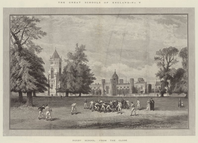 The Great Schools of England, Rugby School, from the Close (gravering) av English School