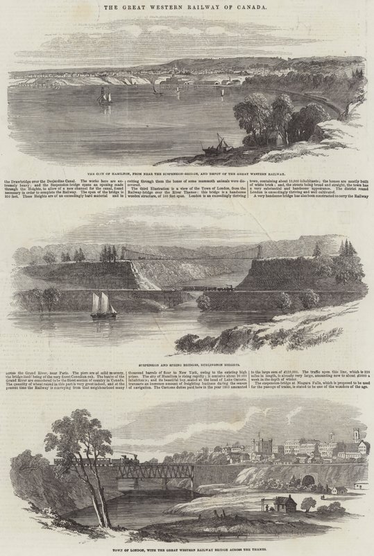 The Great Western Railway of Canada (gravering) av English School