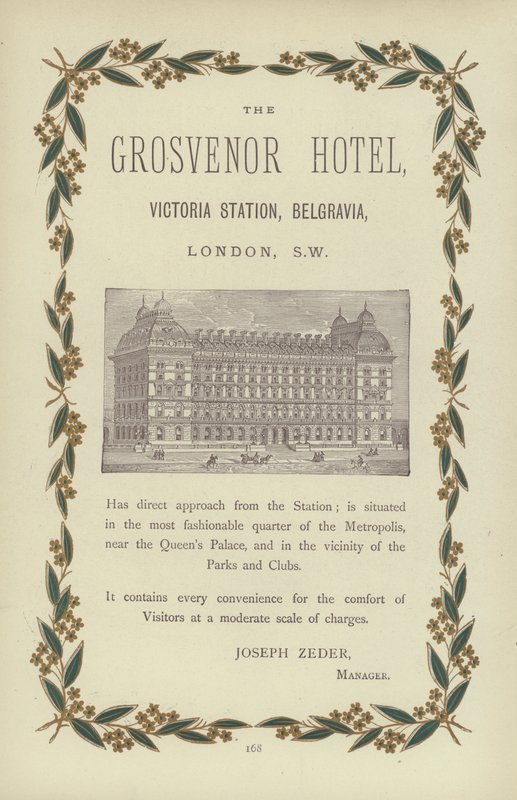 The Grosvenor Hotel (gravering) av English School