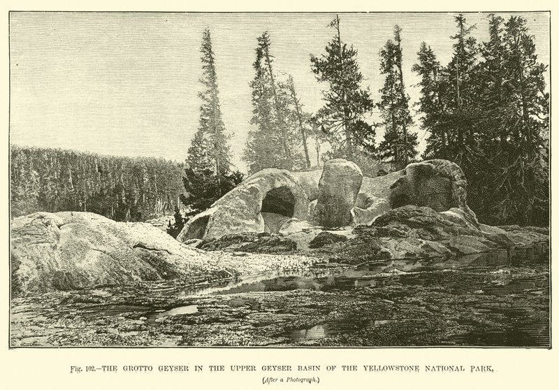 The Grotto Geyser i Upper Geyser Basin i Yellowstone National Park av English School