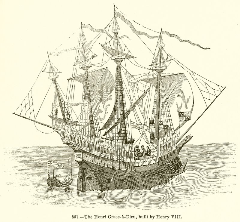 Henri Grace-a-Dieu, bygget av Henry VIII av English School