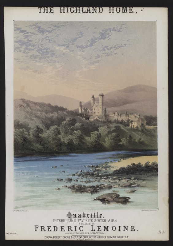 The Highland Home, Balmoral Castle, Quadrille, Frederic Lemoine av English School