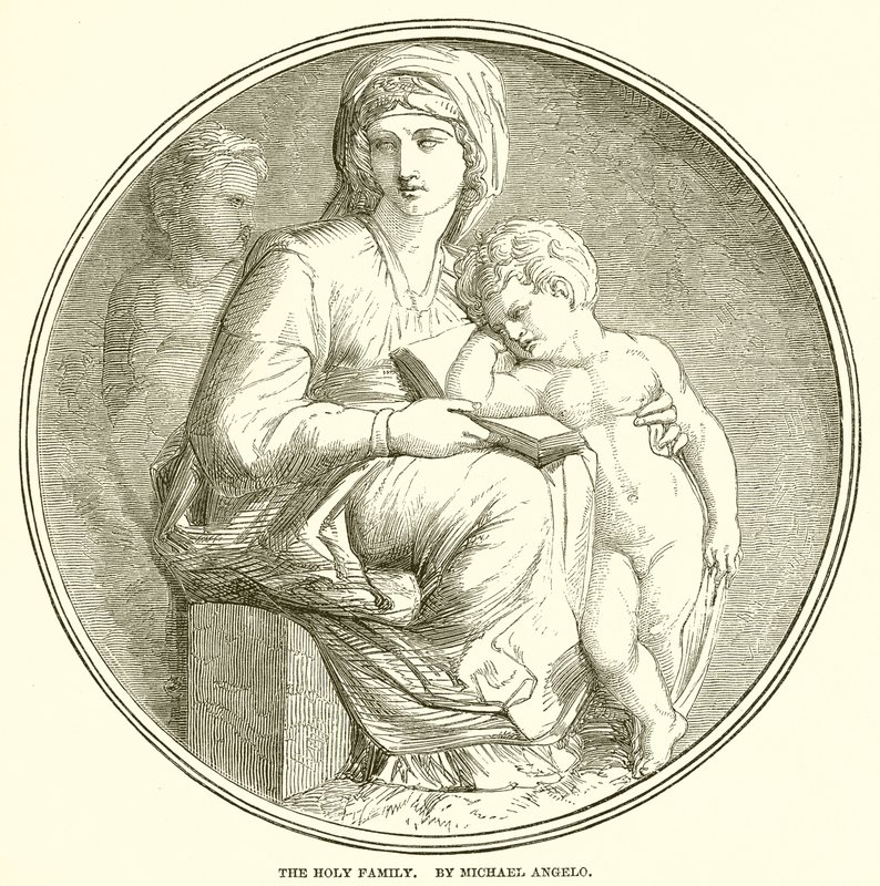 Den hellige familie. Av Michael Angelo av English School