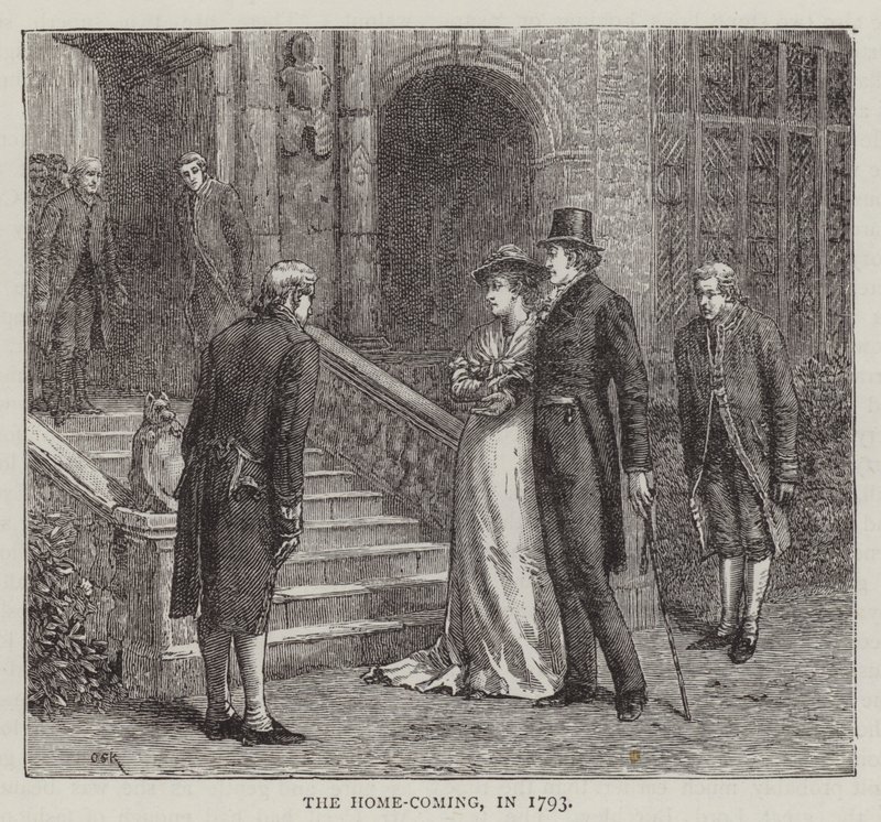 Hjemkomsten, i 1793 (gravering) av English School