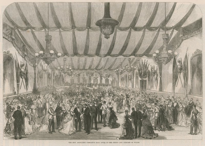 The Honourable Artillery Companys Ball gitt til prinsen og prinsessen av Wales av English School
