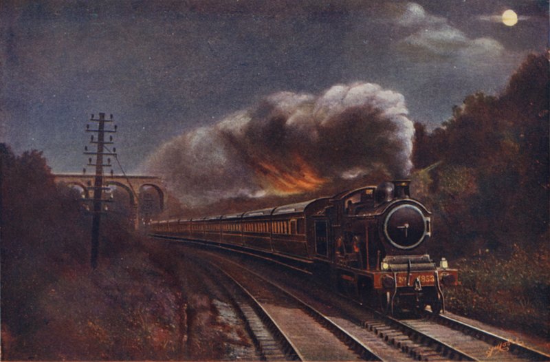 The Hook of Holland Express by Night, Liverpool Street Station til Parkeston Quay (Harwich), Great Eastern Railway av English School