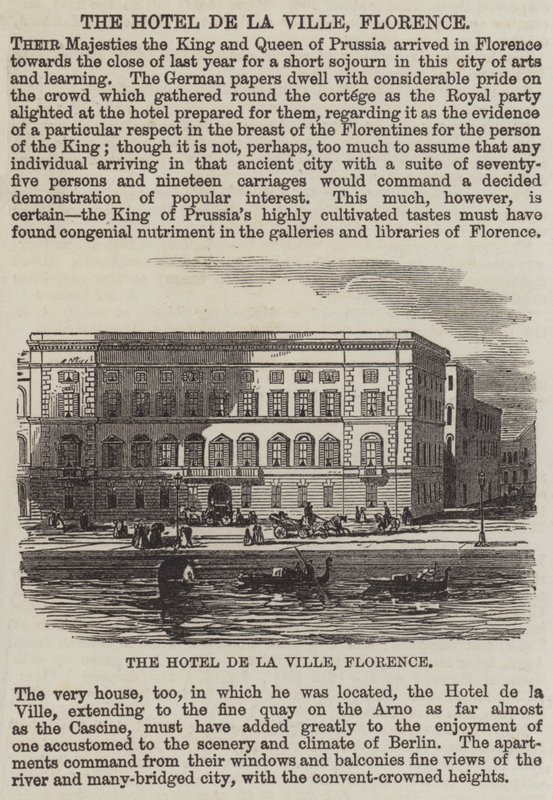 Hotel de la Ville, Firenze (gravering) av English School