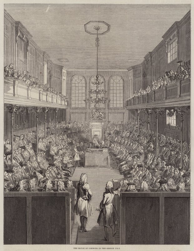 Underhuset i sesjonen 1741-2 (gravering) av English School
