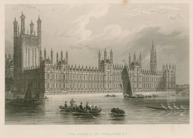 Houses of Parliament, Palace of Westminster, London av English School