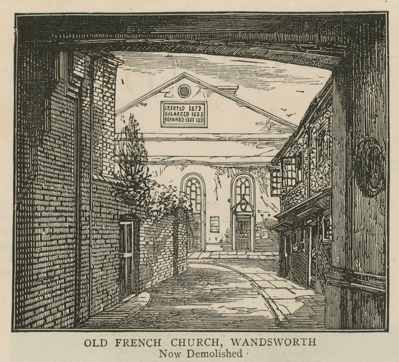 Hugenottene i England: Gammel fransk kirke, Wandsworth av English School
