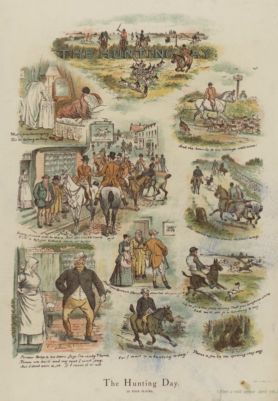 Jaktdagen (chromolitho) av English School