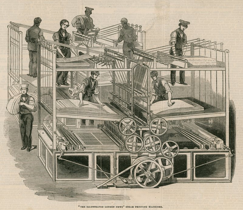 The Illustrated London News damptrykkmaskiner av English School