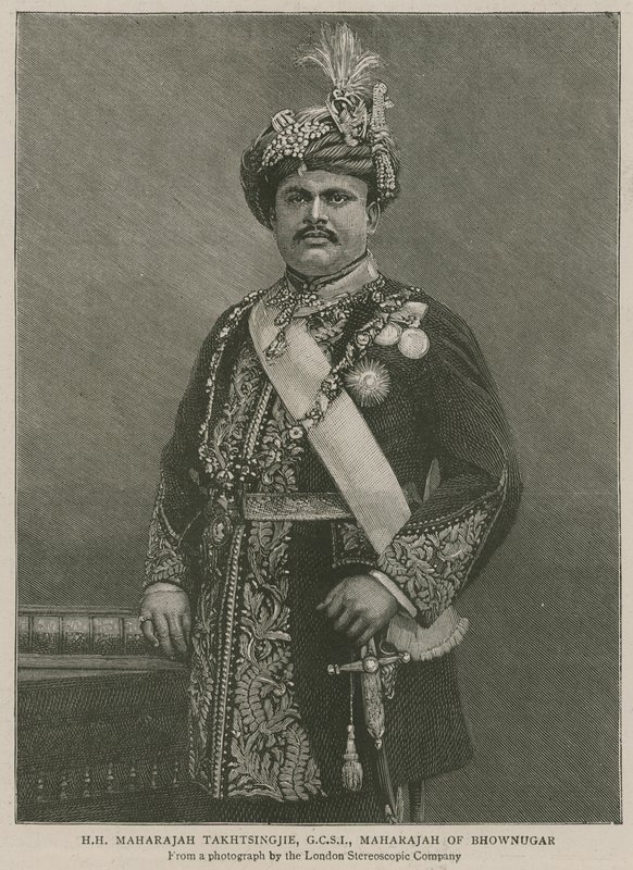 Det keiserlige instituttet: Hans høyhet Maharajah Takhtsingjie, Maharahah av Bhownugar av English School