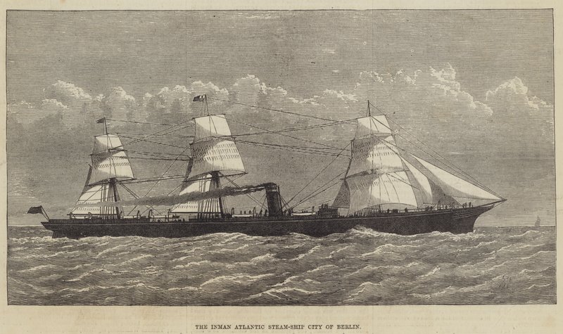 The Inman Atlantic Steam-Ship City of Berlin (gravering) av English School