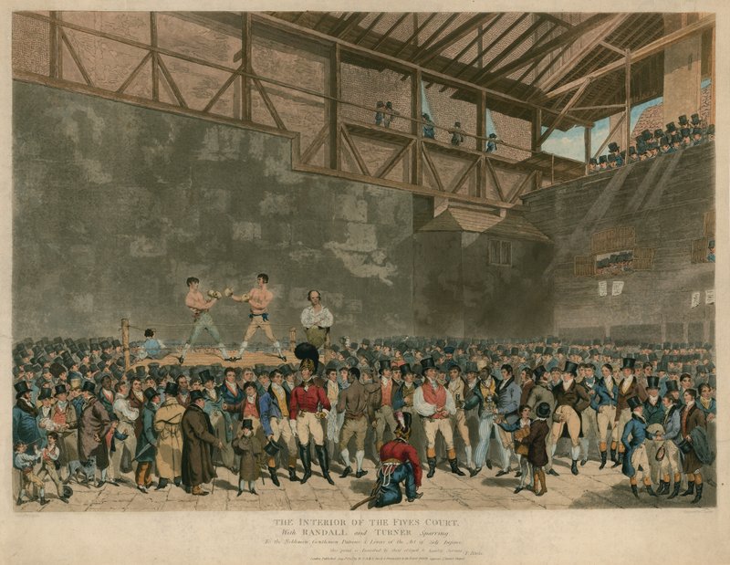 The Interior of the Fives Court, med Randal og Turner sparring av English School
