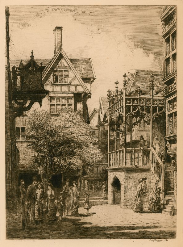 Den internasjonale helseutstillingen i South Kensington: den gamle gaten i London av English School