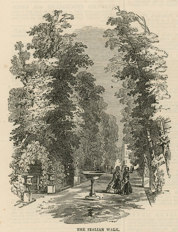 Den italienske vandringen i Vauxhall Gardens av English School