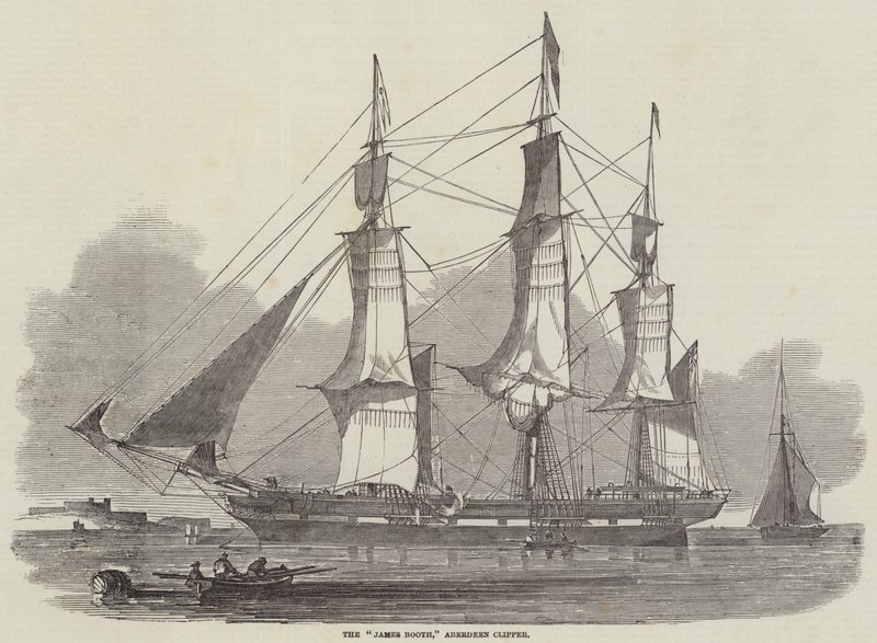 "James Booth," Aberdeen Clipper (gravering) av English School