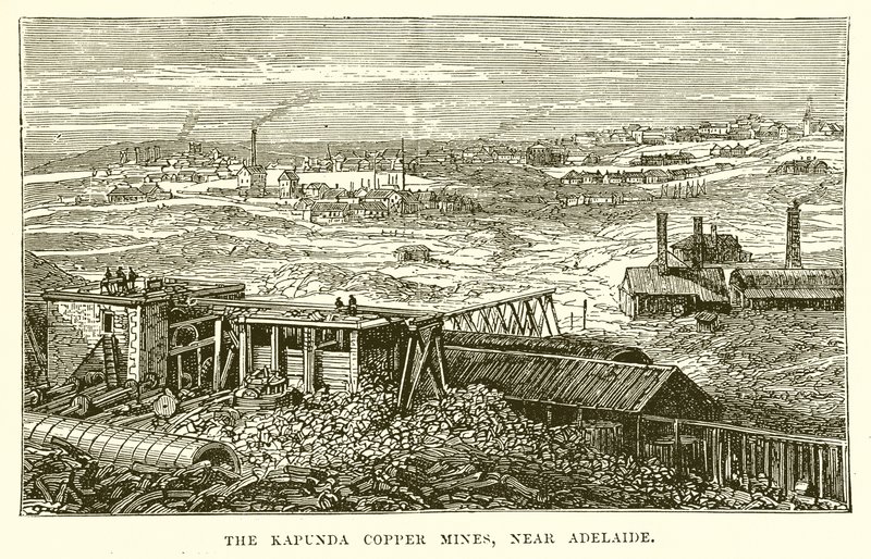 Kapunda Copper Mines, nær Adelaide av English School