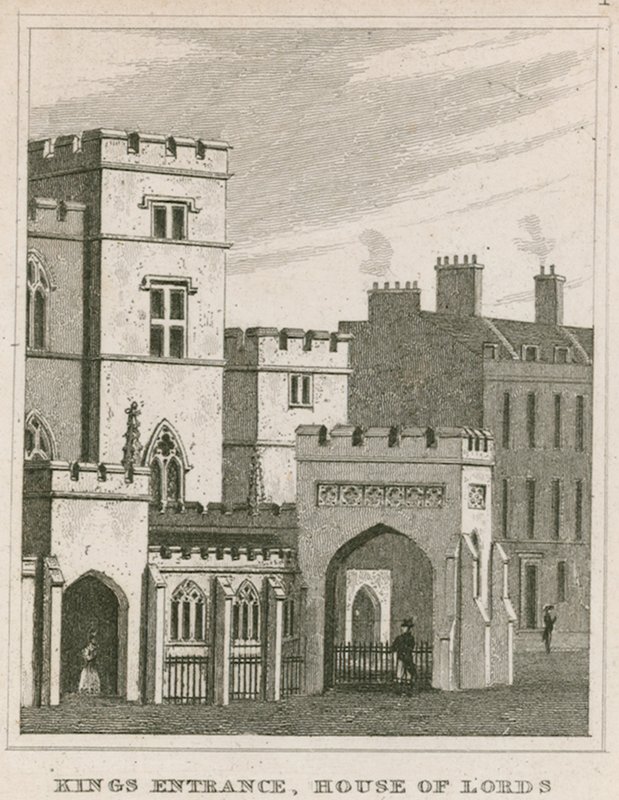 The Kings Entrance til House of Lords, Westminster, London av English School