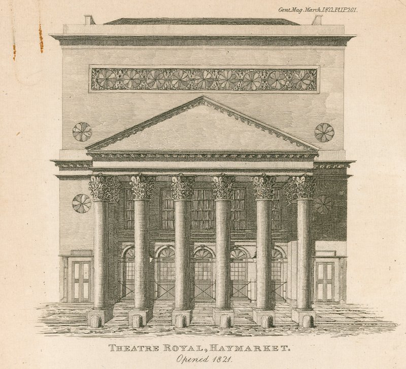 Kings Theatre, Haymarket, London, åpnet i 1821 av English School